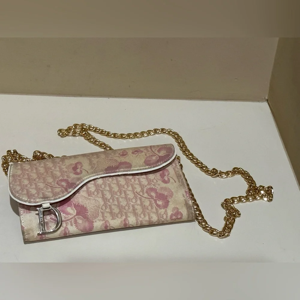 *Extremely Rare* Cherry Blossom Dior Saddle Long Wallet